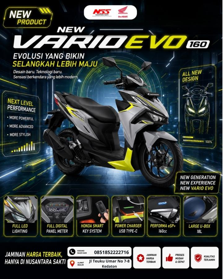 NEW VARIO EVO 160 RESMI HADIR, TAMPIL DENGAN DESAIN LEBIH MODERN DAN PERFORMA SEMAKIN BERTENAGA